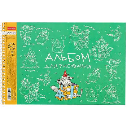 Альбом для рисования Hatber, "Забавные животные", А4, 32 листа, на спирали, в ассортименте - фото 3