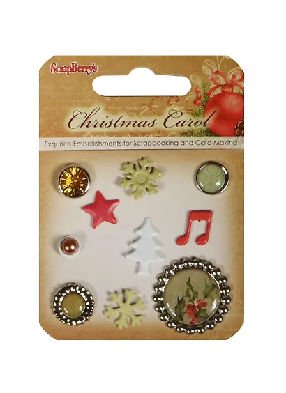 Набор декоративных брадсов Ночь перед Рождеством (SCB340981) (10шт.) (упаковка) - фото 1