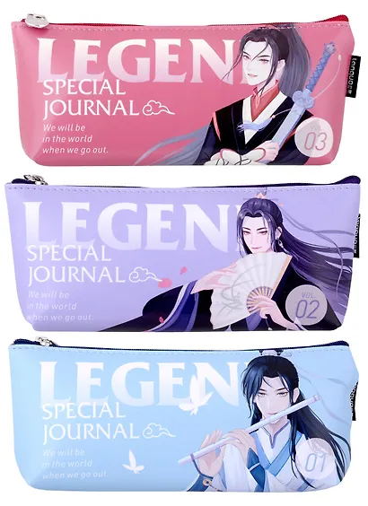 Пенал на молнии Аниме Legend (ПВХ) (20х8) - фото 5