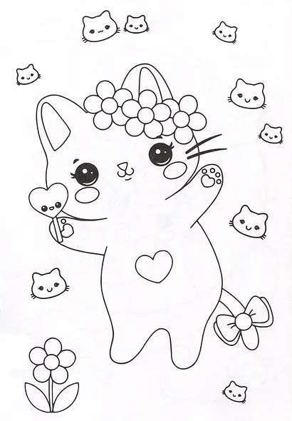 МОЯ РАСКРАСКА А4 чёрная. КОТИКИ-НЯШКИ - фото 4