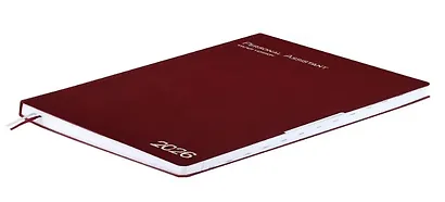 Ежедневник дат. 2026г. А4 120л "Шеврет глосс" бордовый, кожзам, мягк. переплет, тисн. фольгой, офсет, закругл.углы, справ.мат-лы, 2 ляссе, инд.уп, Escalada - фото 4