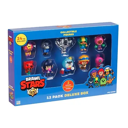 Набор коллекционных фигурок Brawl Stars, 12 шт., 3 редких героя: Леон Кроу и Сэнди, (5см), (BRW2080B) - фото 1