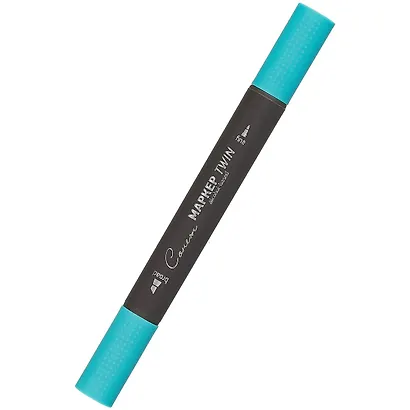 Маркер художественный "Сонет" зелено-синий, двухсторон., тонк. и широк.долото, Сонет - фото 1