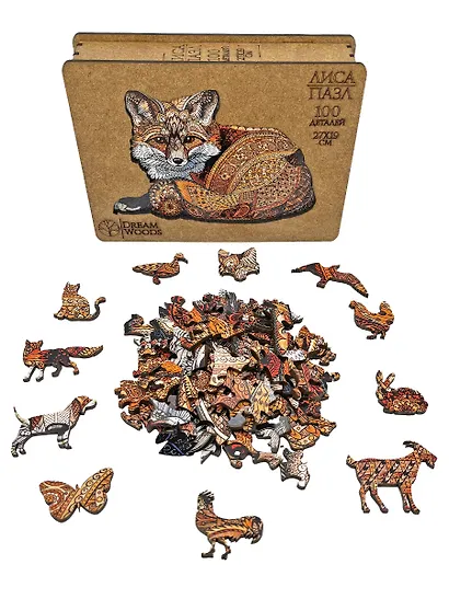 Пазл фигурный «Лиса», 100 деталей - фото 4