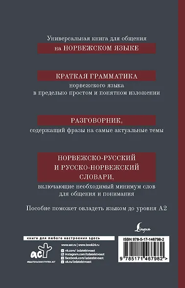 Норвежский язык. 4-в-1: грамматика, разговорник, норвежско-русский словарь, русско-норвежский словарь - фото 2