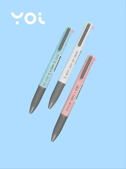 Ручка шариковая GoodMark, Pastel, автоматическая 5 цветов, в ассортименте - фото 4