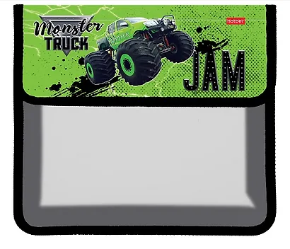 Папка для тетрадей А5 "MonsterTruck" 2отд., пластик, липучка. - фото 1