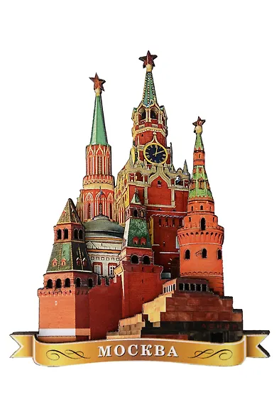 Магнит резной Кремль (дерево) (Москва) (029-2-21KS) - фото 1