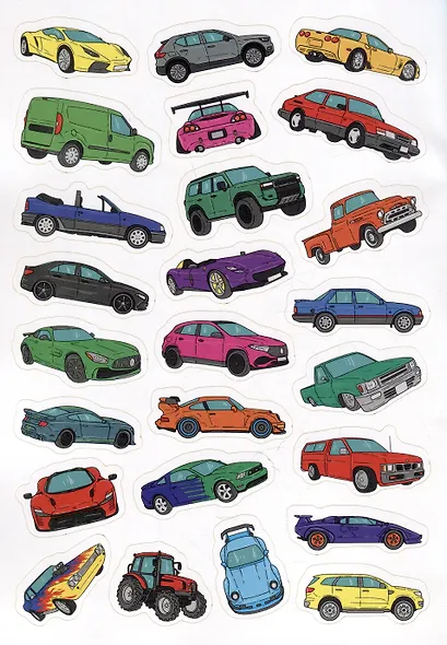 Машинки. 100 наклеек - фото 4