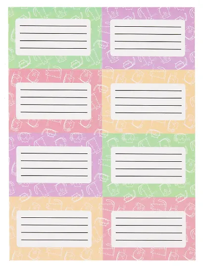 Наклейки для тетрадей 24 штуки "Коты" - фото 1