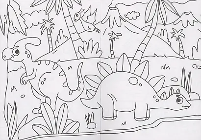 РАСКРАСКИ А5 эконом ВЕСЁЛЫЕ КАРТИНКИ. ДИНОЗАВРИКИ - фото 5