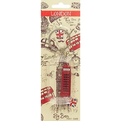 Брелок Телефонная будка (London) (металл) (4см) - фото 2