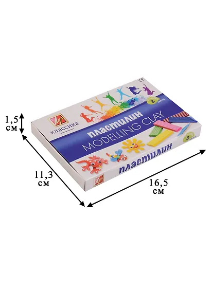 Пластилин 8 цветов 160гр "Классика" - фото 5