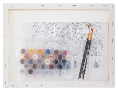 Холст с красками по номерам "Сказочная деревня", 30 х 40 см - фото 3