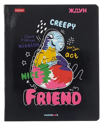 Тетрадь 48л кл. "Ждун" мел.картон, глянц.ламинация, выб.лак, ассорти - фото 3