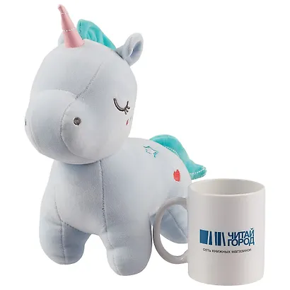 Мягкая игрушка Единорог спящий (текстиль) (30см) - фото 2