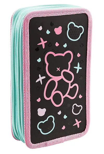 Пенал 2 отделения "Мой мишка" 19*11 см, молния - фото 2