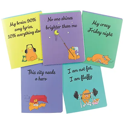 Тетрадь в клетку Academy Style, "Жизнь кота", 24 листа, в ассортименте - фото 3