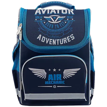 Ранец «Aviator», 1–4 класс, жёсткий каркас, 1 отделение, 38×28×16 см, полиэстер, Schoolformat - фото 1