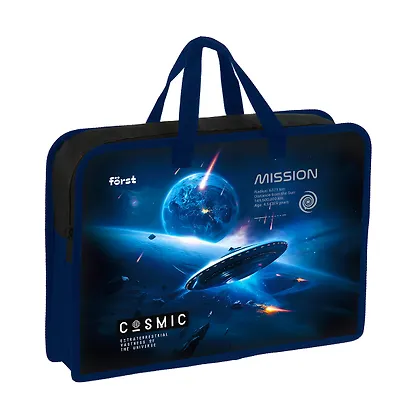 Папка для тетрадей А4 "Cosmic" пластик, текст.ручки - фото 1