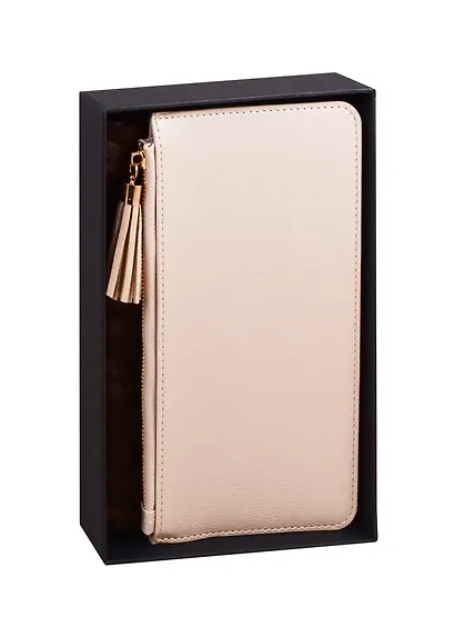 Ежедневник недат. А5 96л Спилок бронзовый, коричневый, кожзам, тв. переплет, застежка с кисточкой, офсет, ляссе - фото 1