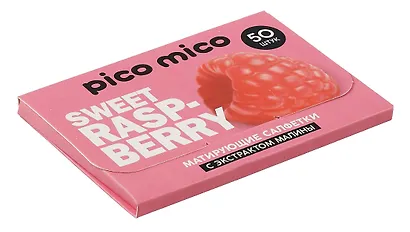 Матирующие салфетки PICO MICO с экстрактом малины (50шт) (10667431) - фото 3
