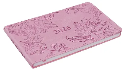 Еженедельник дат. 2026г. 64л 150x87 мм 150x87 мм "Виннер" лиловый, кожзам, мягк.переплет, блинт.тиснение, офсет, карманный, горизонт, справ.мат-лы, закругл.углы, ляссе, инд.уп - фото 2