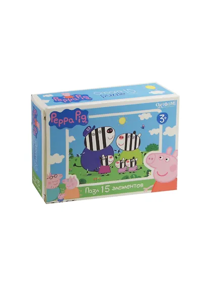 Пазл-мини ORIGAMI Свинка Пеппа 15эл 01593 - фото 1