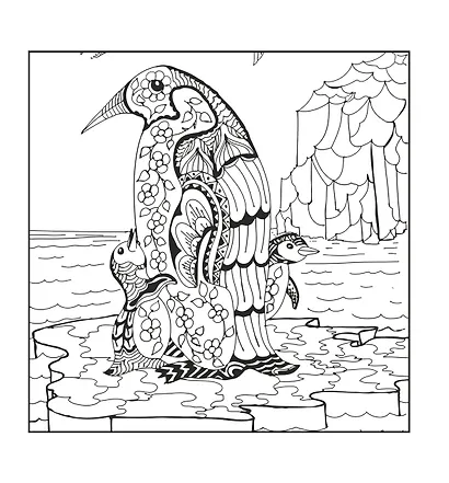 Пингвины. Рисунки для медитаций - фото 6