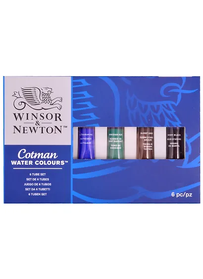 Краски акварельные "Cotman" для начинающих 6 цв,  8мл,  к/к, Winsor&Newton - фото 2