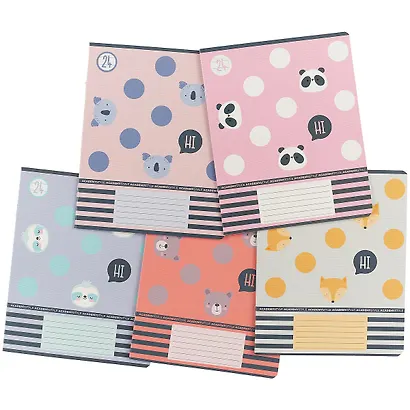 Тетрадь в линейку Academy Style, "Зверята горшины", 24 листа, в ассортименте - фото 7