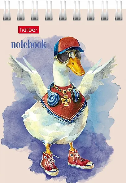 Блокнот А7 40л кл. "GUSSI" мел.картон, гребень, ассорти - фото 6