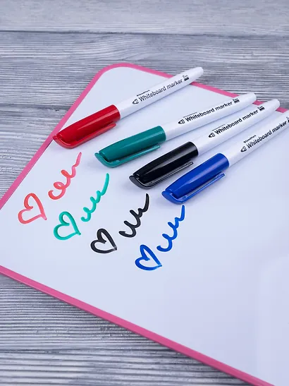 Маркеры для доски 4 цвета 4мм, тонкий корпус, блистер, Goodmark - фото 4