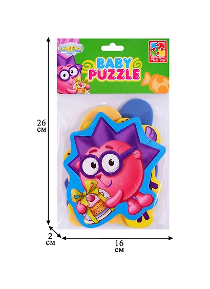 Игровой набор, ТМ Vladi Toys, Мягкие пазлы Baby puzzle Смешарики Совунья, Ежик, Крош, Кар Карыч - фото 2