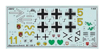 Сборная модель ЗВЕЗДА, Самолет, Немецкий истребитель Мессершмит BF-109 F2", 1:48" - фото 6