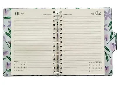 Ежедневник датированный 2026 год, А5, 160 листов, 140x200 мм "Garden", зеленый - фото 6