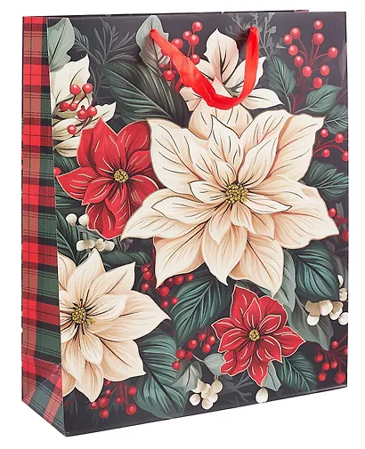 Пакет А4 26*32*12,5 "Зимние цветы" НГ, бум.мат.ламинат - фото 1