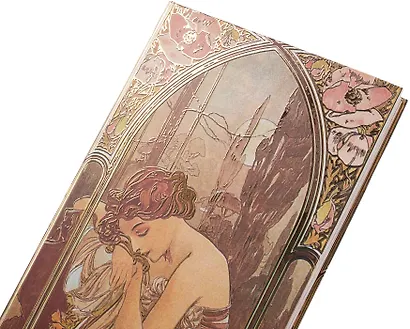 Книга для записей А5, 128 листов "А.Муха" твердая обложка, внутренний блок с дизайном, в ассортименте - фото 4