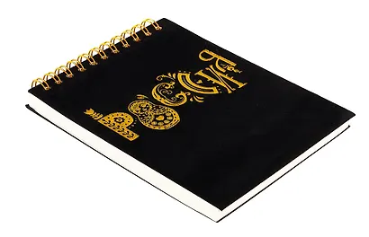 Блокнот А6 90л кл. "Velvet. 10" флокированный картон, тисн.фольгой, спираль - фото 2