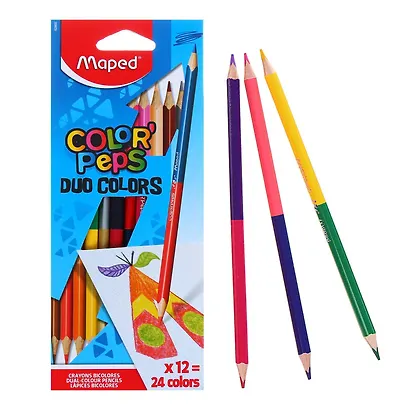 Карандаши цветные двусторонние «Color'Peps», Maped, 24 цвета, 12 штук - фото 3