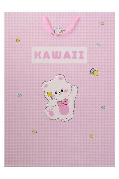 Пакет А3 45*32*10 "Kawaii. Мишка. Basic" дет., бум.мат.ламинат - фото 2