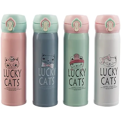 Термос Кот Lucky cats (металл) (500мл) (12-16468-0080) - фото 6
