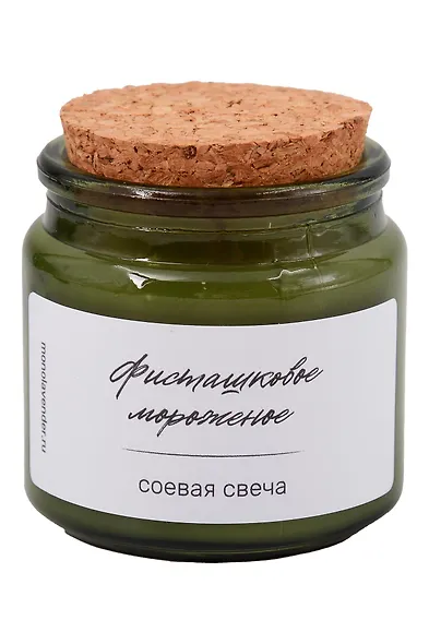 Свеча ароматическая (Фисташковое мороженое) (100мл) (сФм1) - фото 1