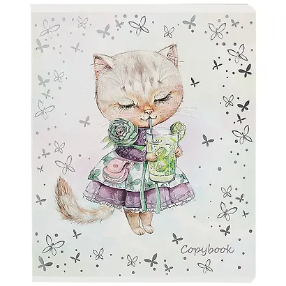 Тетрадь в клетку Феникс+, "Кот с десертом", 48 листов, в ассортименте - фото 6