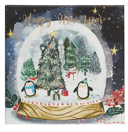 Коробка подарочная "Новогодние пингвинята" НГ, 20*20*9.5, картон - фото 7