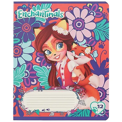 Тетрадь в линейку Enchantimals, 12 листов, в ассортименте - фото 4
