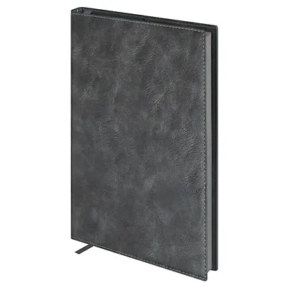 Ежедневник недатированный А5+ 160 листов "Фланстер" графитовый, мягк.переплёт, искусственная кожа - фото 3