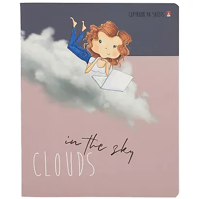Тетрадь в клетку Альт, "Девочки в облаках", 48 листов, в ассортименте - фото 4