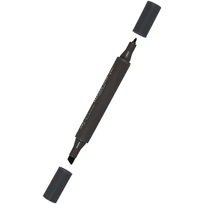 Маркер художественный "Сонет" холодный серый 9, двухсторон., тонк. и широк.долото, Сонет - фото 2