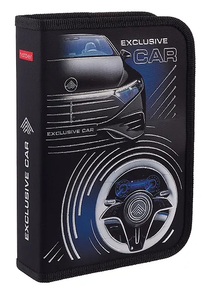 Пенал 1 отделение "Exclusive car" 20*14, ткань/картон - фото 1